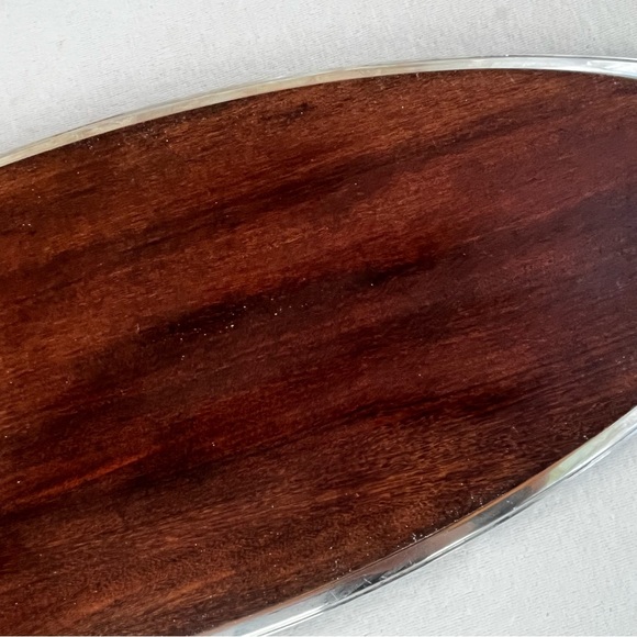 VTG. MCM Salmon Fish Wood 2-Piece Metal Serving Platter Tray 28 inch Germany WMF - Picture 4 of 16